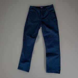 NYDJ Black Straight Leg Jeans Beaded Back Pockets- Size 8 EUC